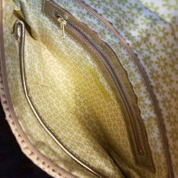 NWOT Jack Rogers straw leather clutch - Picture 3 of 4